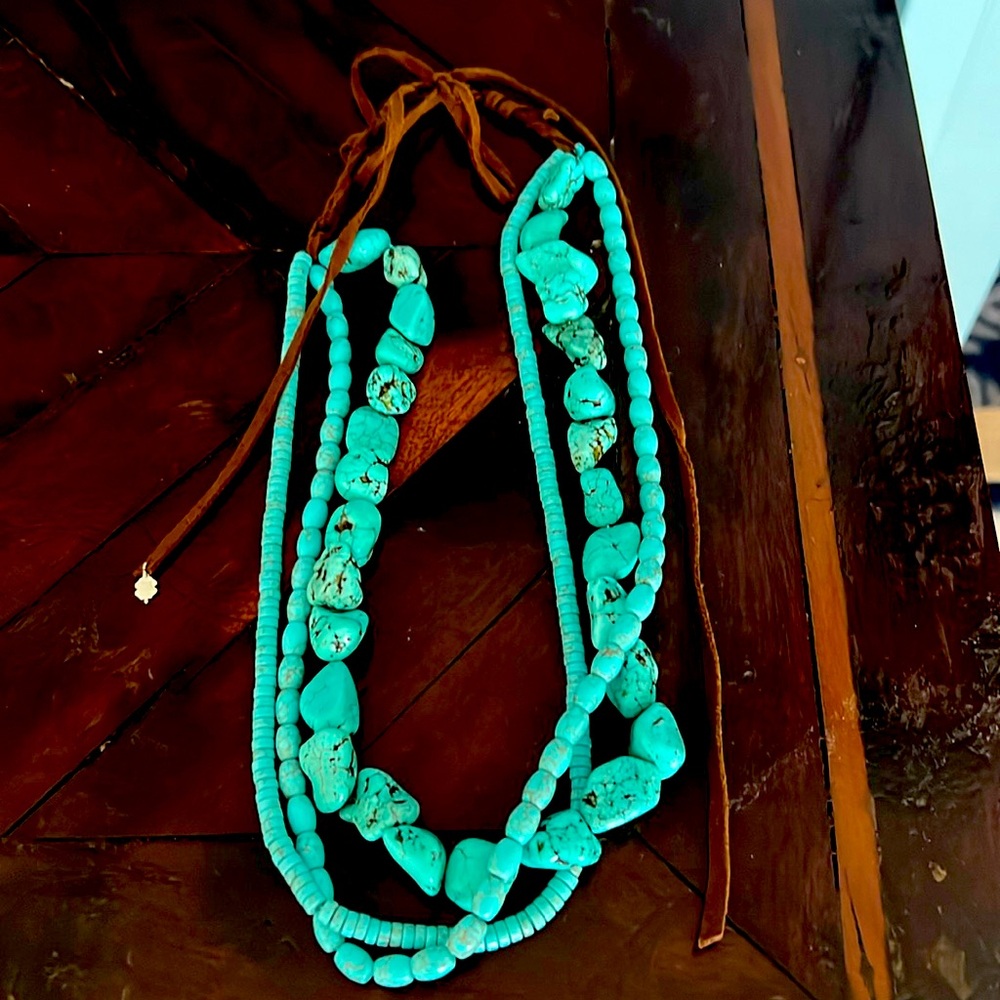 Genuine Turquoise Stacking Necklace